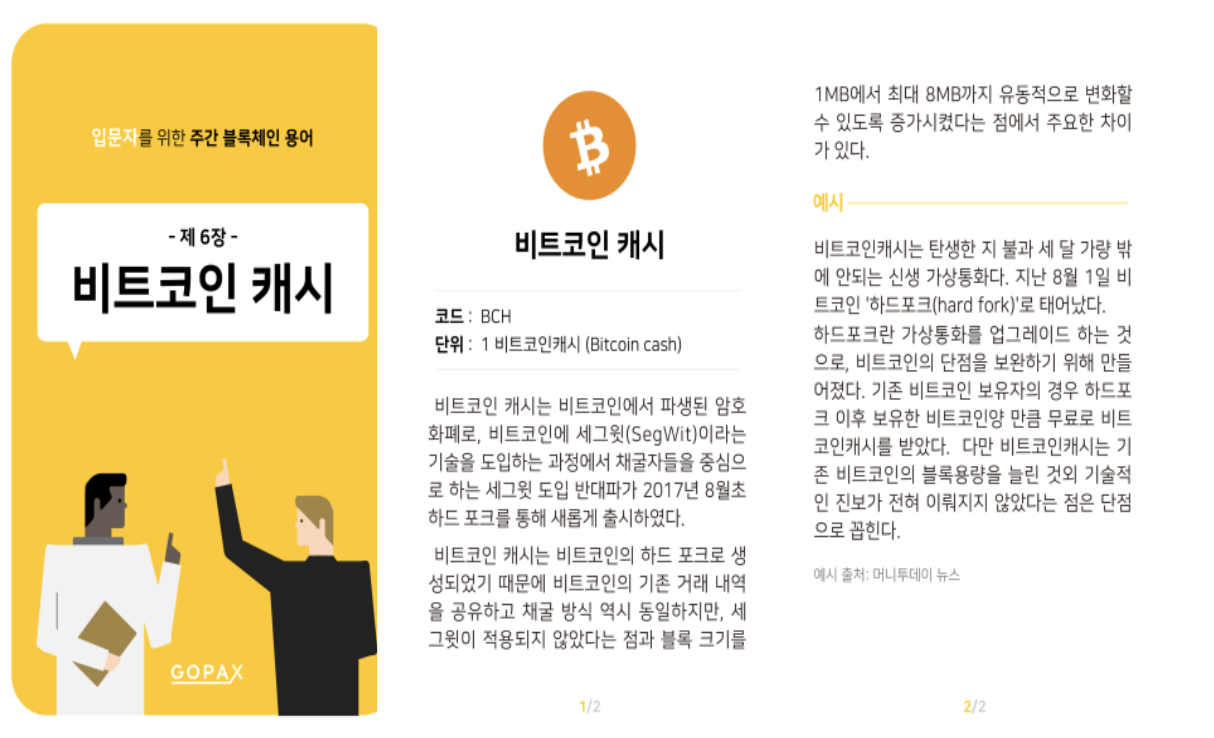 GOPAX Bitcoin Cash educational content